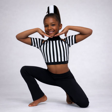 Top BLACK & WHITE STRIPES